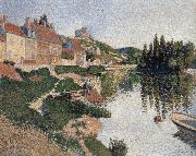 Paul Signac riverbbank les andelys oil on canvas